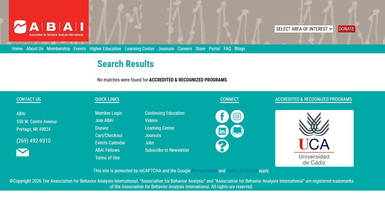 “El Master propio de la Universidad de Cádiz sobre Análisis Aplicado de Conducta, acreditad...